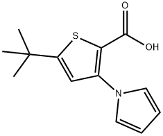 5-tert-Butyl-3-(1H-pyrrol-1-yl)-thiophene-2-carboxylic acid Structure