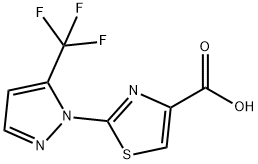 2-[5-(Trifluoromethyl)-1H-pyrazol-1-yl]-1,3-thiazole-4-carboxylic acid Structure