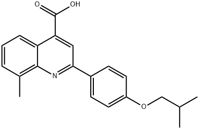 2-(4-ISOBUTOXYPHENYL)-8-METHYLQUINOLINE-4-CARBOXYLIC ACID Structure
