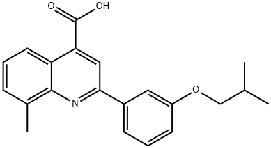 2-(3-ISOBUTOXYPHENYL)-8-METHYLQUINOLINE-4-CARBOXYLIC ACID 구조식 이미지