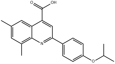 2-(4-ISOPROPOXYPHENYL)-6,8-DIMETHYLQUINOLINE-4-CARBOXYLIC ACID 구조식 이미지