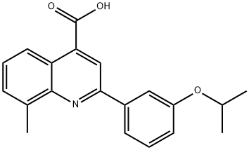 2-(3-ISOPROPOXYPHENYL)-8-METHYLQUINOLINE-4-CARBOXYLIC ACID Structure