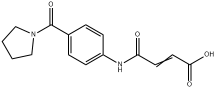 (E)-4-OXO-4-[4-(1-PYRROLIDINYLCARBONYL)ANILINO]-2-BUTENOIC ACID 구조식 이미지