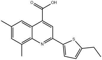 2-(5-ETHYLTHIEN-2-YL)-6,8-DIMETHYLQUINOLINE-4-CARBOXYLIC ACID Structure