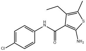 2-AMINO-N-(4-CHLOROPHENYL)-4-ETHYL-5-METHYLTHIOPHENE-3-CARBOXAMIDE Structure