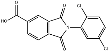 2-(2,5-DICHLOROPHENYL)-1,3-DIOXOISOINDOLINE-5-CARBOXYLIC ACID 구조식 이미지