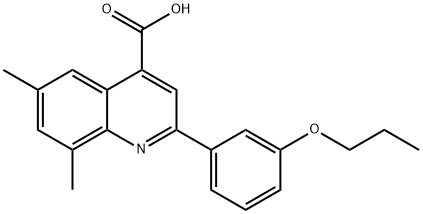 6,8-DIMETHYL-2-(3-PROPOXYPHENYL)QUINOLINE-4-CARBOXYLIC ACID 구조식 이미지