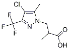 3-[4-CHLORO-5-METHYL-3-(TRIFLUOROMETHYL)-1H-PYRAZOL-1-YL]-2-METHYLPROPANOIC ACID Structure