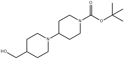1-(tert-butoxycarbonyl)-1,4-bipiperidine-4-methanol 구조식 이미지