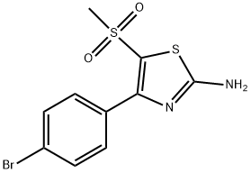 4-(4-bromophenyl)-5-(methylsulfonyl)-1,3-thiazol-2-amine 구조식 이미지