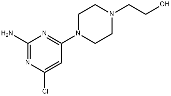 2-[4-(2-amino-6-chloro-4-pyrimidinyl)piperazino]-1-ethanol Structure