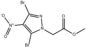 methyl 2-(3,5-dibromo-4-nitro-1H-pyrazol-1-yl)acetate 구조식 이미지
