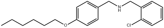 (2-Chlorophenyl)-N-[4-(hexyloxy)benzyl]methanamine 구조식 이미지