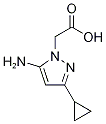 (5-Amino-3-cyclopropyl-1H-pyrazol-1-yl)acetic acid 구조식 이미지