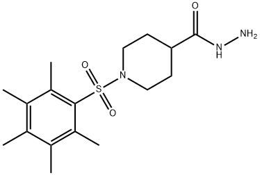 1-(2,3,4,5,6-Pentamethylphenylsulfonyl)piperidine-4-carbohydrazide Structure