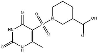 1-[(6-Methyl-2,4-dioxo-1,2,3,4-tetrahydropyrimidin-5-yl)sulfonyl]piperidine-3-car 구조식 이미지