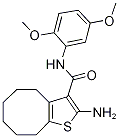 2-Amino-N-(2,5-dimethoxyphenyl)-4,5,6,7,8,9-hexahydrocycloocta[b]thiophene-3-carb 구조식 이미지