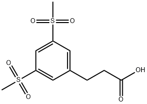 3-(3,5-Bis-methanesulfonyl-phenyl)propionic acid 구조식 이미지