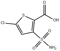 3-(Aminosulfonyl)-5-chlorothiophene-2-carboxylic acid 구조식 이미지