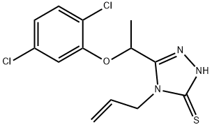 4-Allyl-5-[1-(2,5-dichlorophenoxy)ethyl]-4H-1,2,4-triazole-3-thiol 구조식 이미지