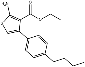 Ethyl 2-amino-4-(4-butylphenyl)thiophene-3-carboxylate Structure