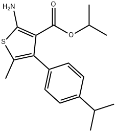 Isopropyl 2-amino-4-(4-isopropylphenyl)-5-methylthiophene-3-carboxylate Structure
