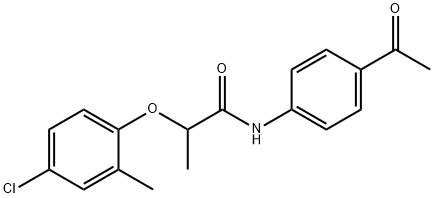 N-(4-Acetylphenyl)-2-(4-chloro-2-methylphenoxy)-propanamide 구조식 이미지