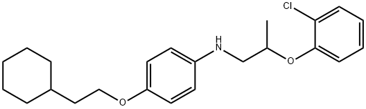 N-[2-(2-Chlorophenoxy)propyl]-4-(2-cyclohexylethoxy)aniline 구조식 이미지