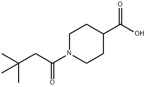 1-(3,3-dimethylbutanoyl)piperidine-4-carboxylic acid 구조식 이미지