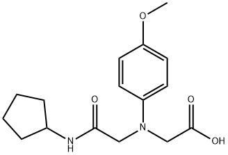 [[2-(cyclopentylamino)-2-oxoethyl](4-methoxyphenyl)amino]acetic acid Structure