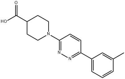 1-[6-(3-methylphenyl)pyridazin-3-yl]piperidine-4-carboxylic acid Structure