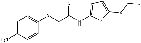 2-[(4-aminophenyl)thio]-N-[5-(ethylthio)-2-thienyl]acetamide 구조식 이미지