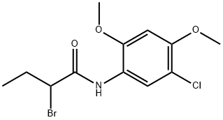 2-bromo-N-(5-chloro-2,4-dimethoxyphenyl)butanamide 구조식 이미지