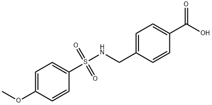 4-({[(4-methoxyphenyl)sulfonyl]amino}methyl)benzoic acid 구조식 이미지