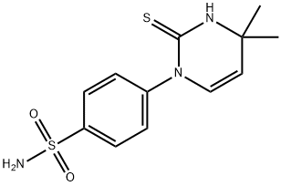 4-(2-mercapto-4,4-dimethylpyrimidin-1(4H)-yl)benzenesulfonamide 구조식 이미지