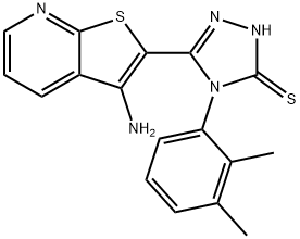 5-(3-aminothieno[2,3-b]pyridin-2-yl)-4-(2,3-dimethylphenyl)-4H-1,2,4-triazole-3-thiol Structure