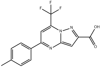 5-(4-methylphenyl)-7-(trifluoromethyl)pyrazolo[1,5-a]pyrimidine-2-carboxylic acid 구조식 이미지