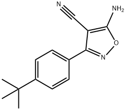 5-amino-3-(4-tert-butylphenyl)isoxazole-4-carbonitrile 구조식 이미지