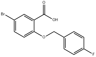 5-bromo-2-[(4-fluorobenzyl)oxy]benzoic acid 구조식 이미지