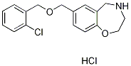 7-{[(2-chlorobenzyl)oxy]methyl}-2,3,4,5-tetrahydro-1,4-benzoxazepine hydrochloride 구조식 이미지