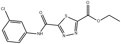 ethyl 5-{[(3-chlorophenyl)amino]carbonyl}-1,3,4-thiadiazole-2-carboxylate Structure