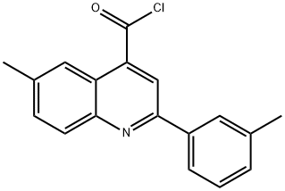 6-methyl-2-(3-methylphenyl)quinoline-4-carbonyl chloride 구조식 이미지