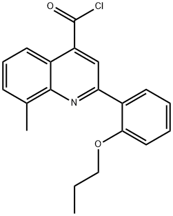 8-methyl-2-(2-propoxyphenyl)quinoline-4-carbonyl chloride Structure