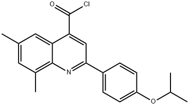 2-(4-isopropoxyphenyl)-6,8-dimethylquinoline-4-carbonyl chloride 구조식 이미지