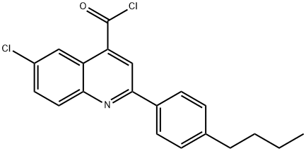 2-(4-butylphenyl)-6-chloroquinoline-4-carbonyl chloride 구조식 이미지