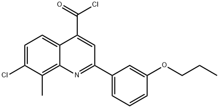 7-chloro-8-methyl-2-(3-propoxyphenyl)quinoline-4-carbonyl chloride 구조식 이미지