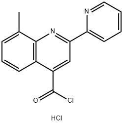 8-methyl-2-pyridin-2-ylquinoline-4-carbonyl chloride hydrochloride 구조식 이미지