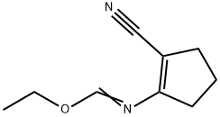 ethyl (2-cyanocyclopent-1-en-1-yl)imidoformate Structure