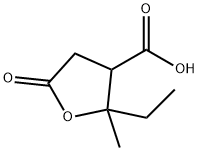 2-Ethyl-2-methyl-5-oxo-tetrahydro-furan-3-carboxylic acid Structure