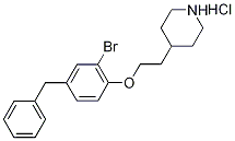 4-[2-(4-Benzyl-2-bromophenoxy)ethyl]piperidinehydrochloride Structure